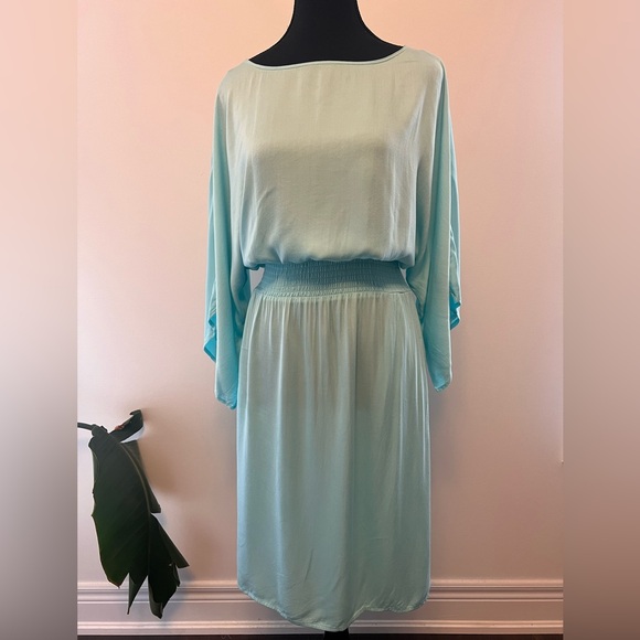 Babaton teal xs smocked dress - Picture 1 of 7